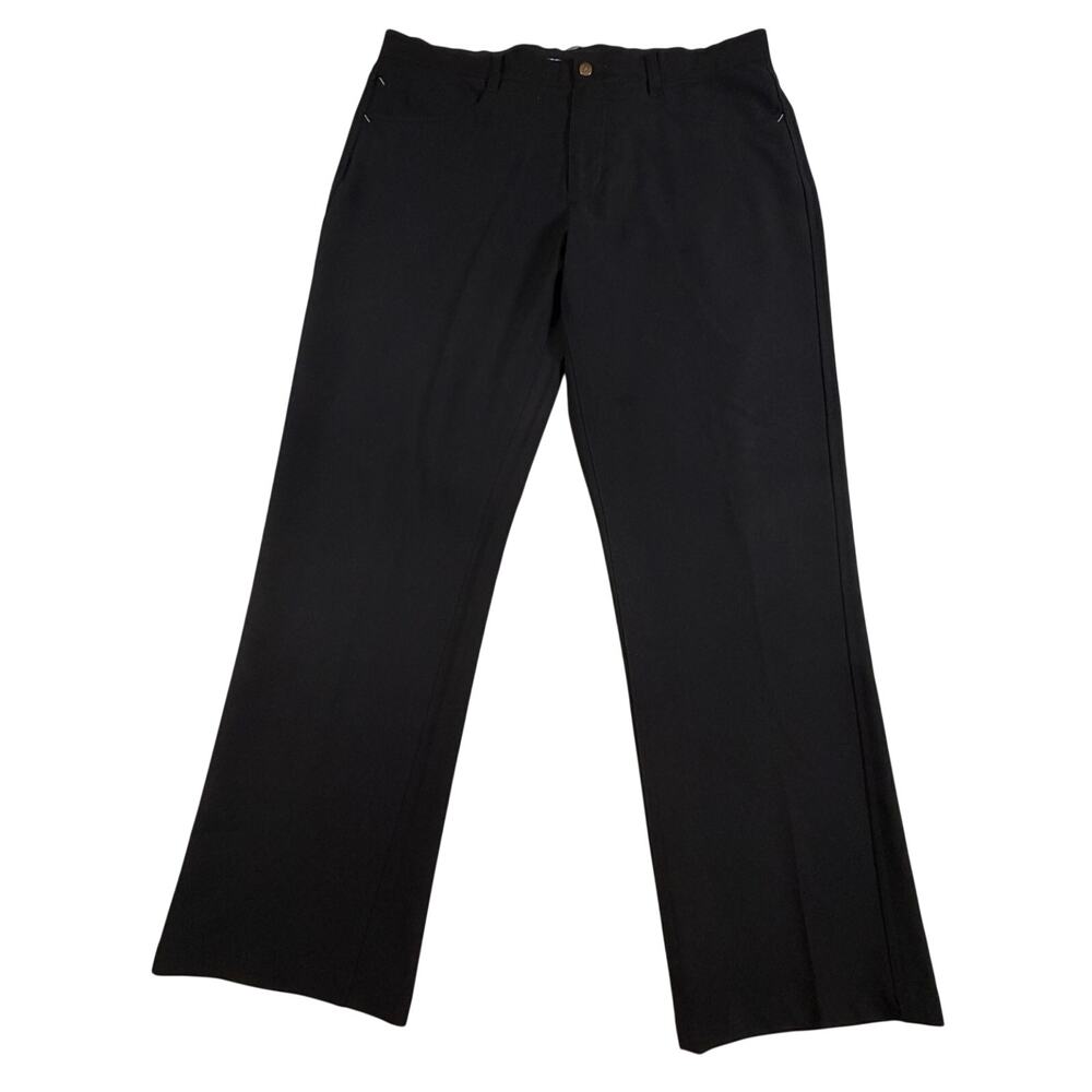 Footjoy Athletic Fit Five Pocket Flat Front Golf Pants Black Men Sz W35 L30